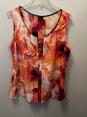 Women's Worthington Sleeveless Blouse, Multi Color, Size XL, Flowy, Ex Cond!